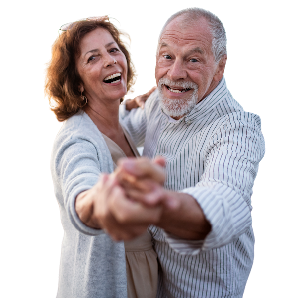 Happy Seniour Couple Dancing in Chestermere, AB